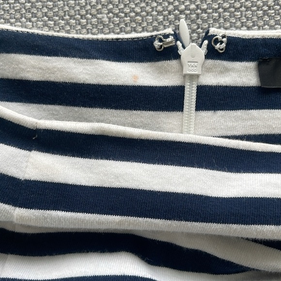 J. Crew navy and white striped pencil skirt. Who doesn’t love the nautical look! - Picture 3 of 3